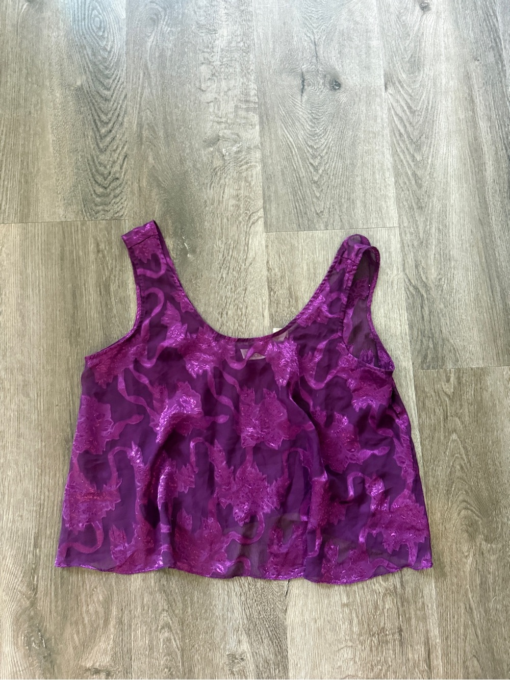 Victoria's Secret Purple Lace-Overlay Camisole